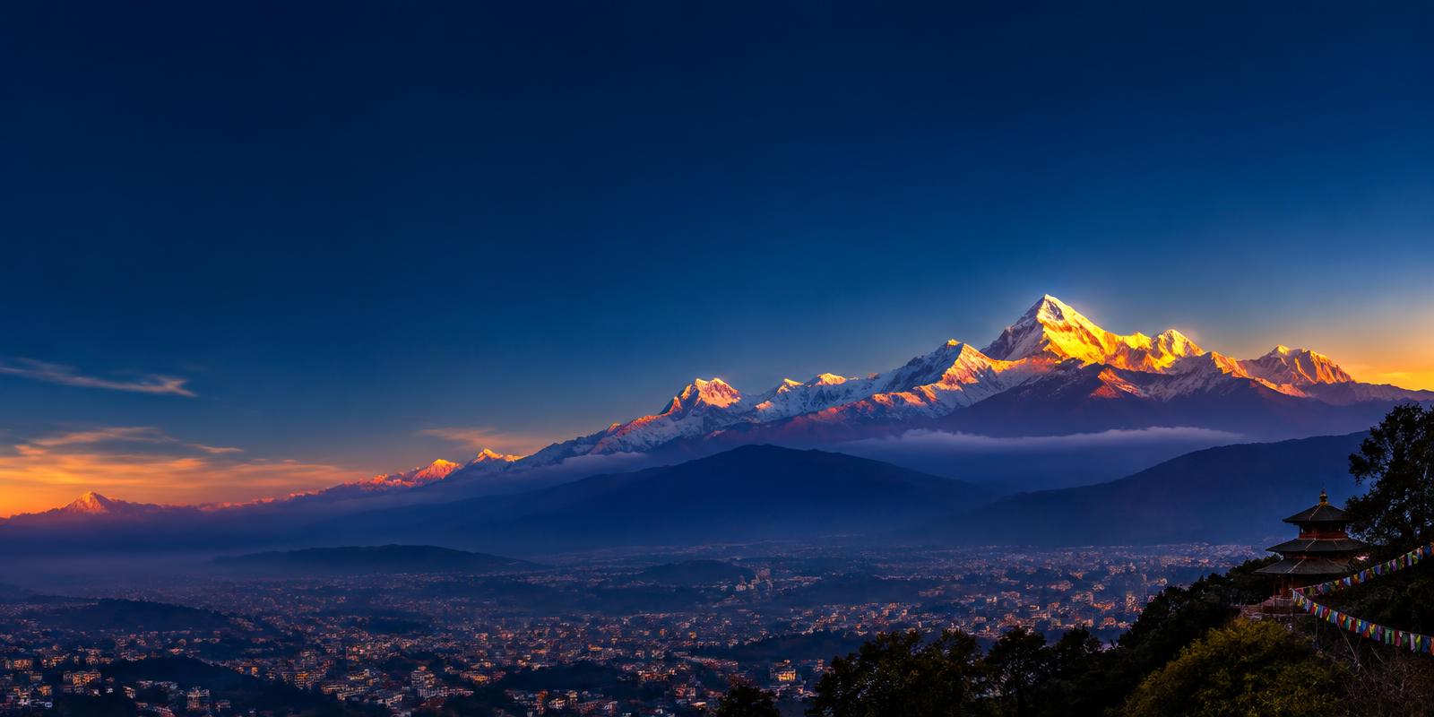 Himalayan peaks above the Kathmandu valley